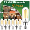 Vinaco 3.39 Inch E12 Edison Bulb Dimmable 4W, Equal 40W,