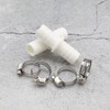 eMagTech 2PCS Washing Machine Drain Hose Connectors Plastic Hose Extension