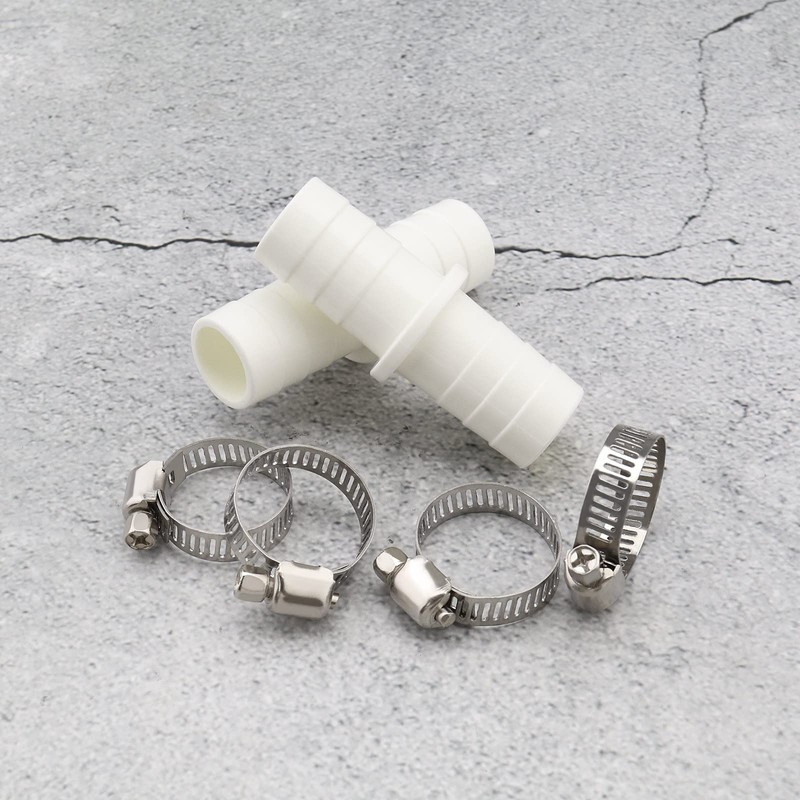 eMagTech 2PCS Washing Machine Drain Hose Connectors Plastic Hose Extension