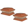 Woodway Solar Post Cap, in Copper, fits 5.5" Post, with