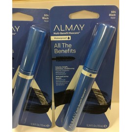 Almay LOT OF 3 Almay Multi-Benefit All the Benefits Waterproof Mascara, 504 Black NEW