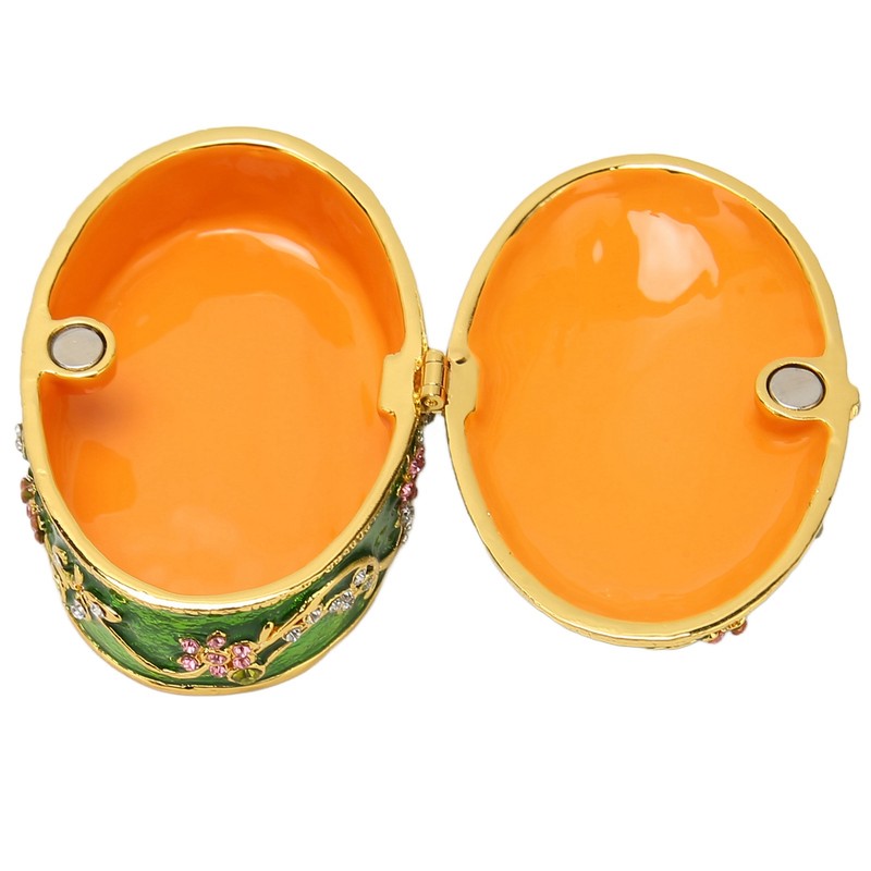 Hand Painted Flower Trinket Box Classic Realistic Detail Hinged Jewelry