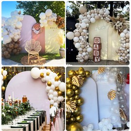 JKDMJF 6.6 FT Red Arch Backdrop Cover Spandex Fitted Chiara Wedding Arch Backdrop Stand Covers for Party Birthday Bridal Shower Engagement Photo Studio Backgrounds Decorations