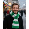 Century Star Mens Green and White Striped Scarf-Winter Warm Long