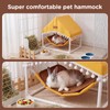 HOSUKKO Guinea Pig Hammock with Stand,Rabbit Bed with Removable Cushion,Hamster