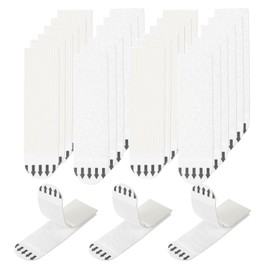 PATIKIL 64 Pairs (128 Strips) Picture Hanging Strips, Heavy Duty Picture Hanging Strips Kit Removable Wall Hanging Strips Without Nails for Decorations, White 93x19mm