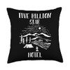 Five billion star hotel camping hiking Throw Pillow