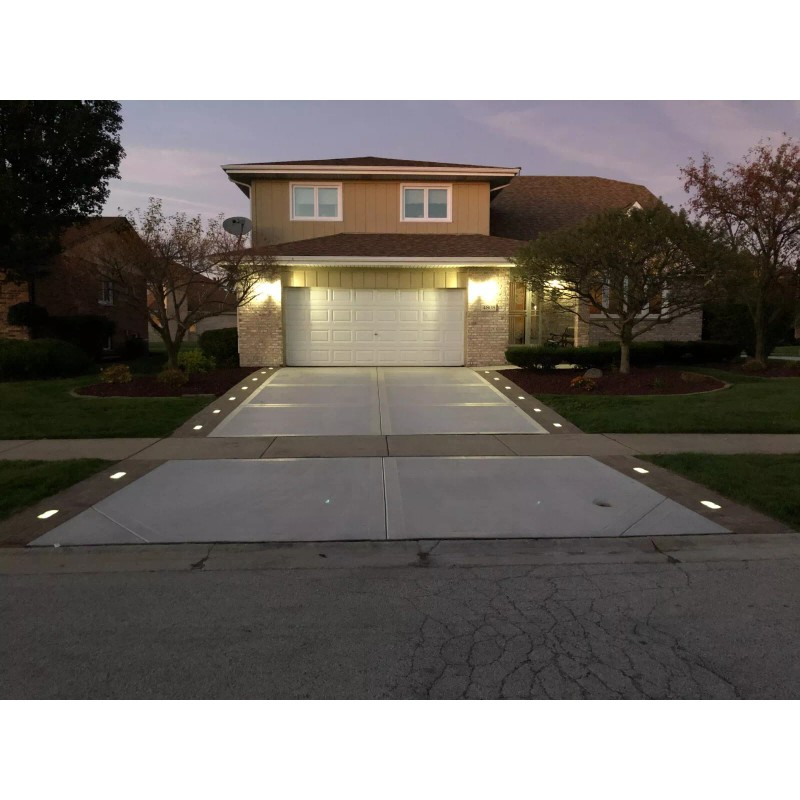 ShopTJB 3-Color Dimmable Solar Landscape 4"x8" Brick Paver Lights w/Remote