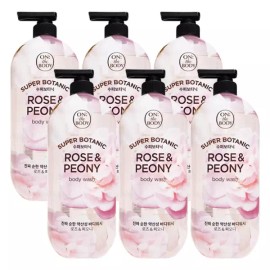 On The Body 온더바디 수퍼보타닉 바디워시 로즈 앤 피오니향 900g x 6개 On The Body Super Botanic Body Wash Rose & Peony Scent 900g x 6