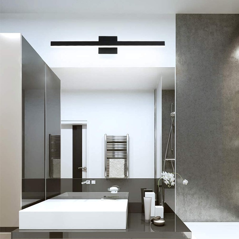 Aipsun 27.6 inch Modern Black Vanity Light LED Black Bathroom