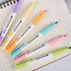 Highlighter Pens 6 Colors School Student Office Pastel Highlighter Pens Assorted Colors Marker Pen Writing Set