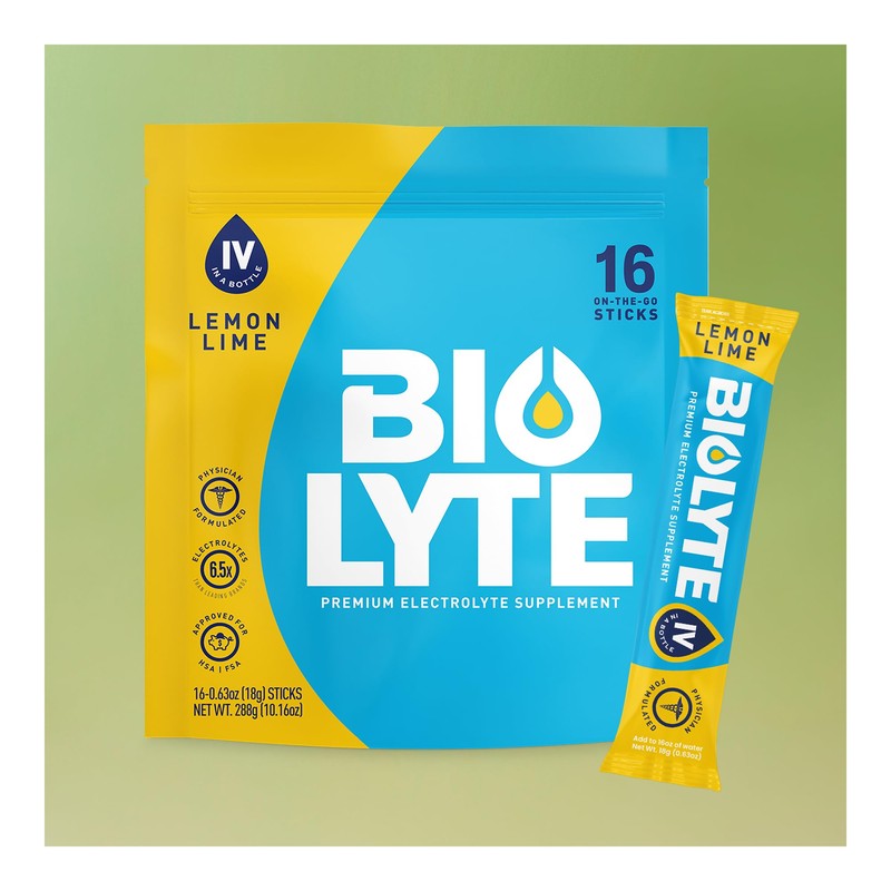 BIOLYTE IV Electrolyte Powder Packets, IV Liquid Drink Mix for