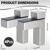 4 Pcs Solid Metal Adjustable Wood/Glass Shelf Bracket Wall Mount,