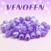 VENOFEN 50PCS Purple Loc Beads Hair Dreadlock Decoration Acrylic Pony