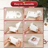 COTOPHER 18Pcs Christmas Cookie Boxes with Window, 6x6x3 inch White