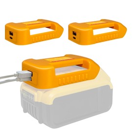 Fybemax 2 Pack USB Charger Adapter for Dewat 20V Battery with USB & Type-C Fast Charging Power Wheel Adapter USB Charger (Adapter Only)