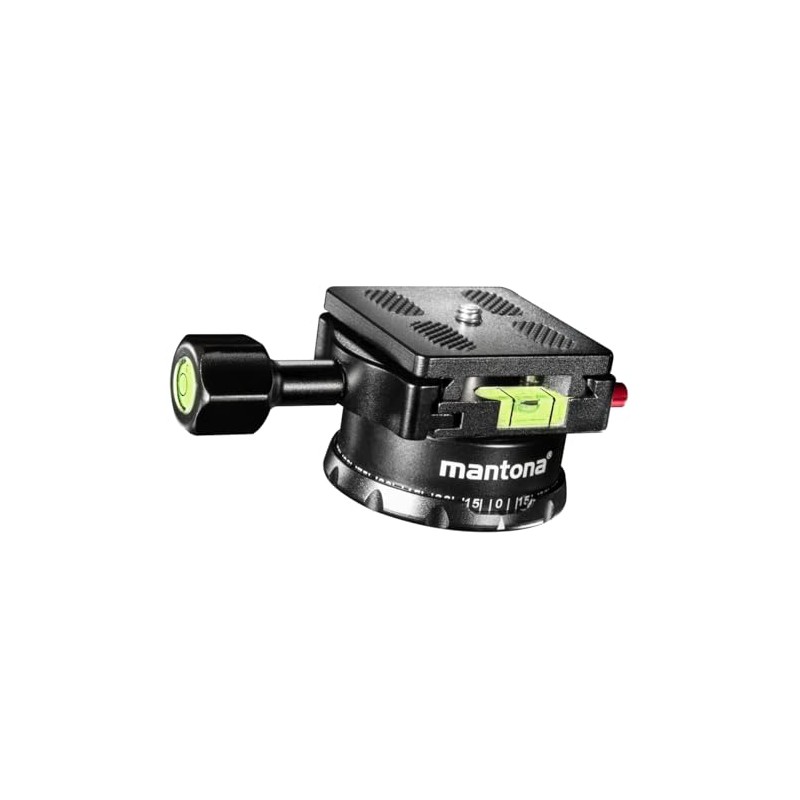 mantona Panorama Head 360 Degree with Bubble Level and Quick