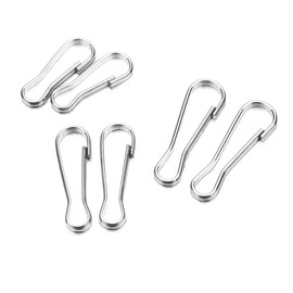 50Pcs Metal Lanyard Hooks, Stainless Steel Lanyard Snap Spring Hooks, Closures Snap Purse Badge Holder Clasp Clips Silver (30mm/1.18in)