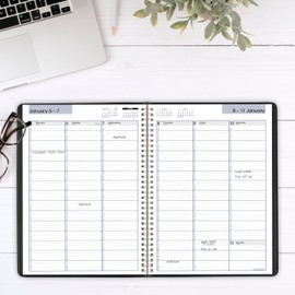 AT-A-GLANCE 2026 Appointment Book Planner, Weekly, 8" x 11", Large, Quarter-Hourly, DayMinder, Black (G5200026)