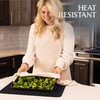 Oizeir - Alfombrilla de silicona para secar platos, orificio de