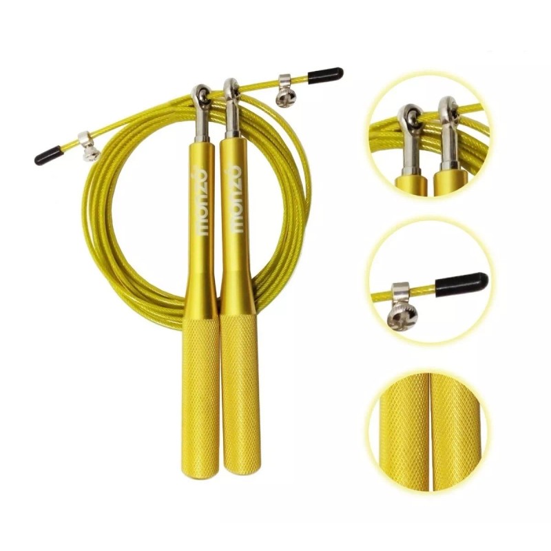 Monzó Cuerda Saltar Aluminio Box, Crossfit, Ultra Rapida , Plata