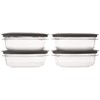 Rubbermaid Premier Food Storage Container, 3 Cup, Grey (4 Pack)