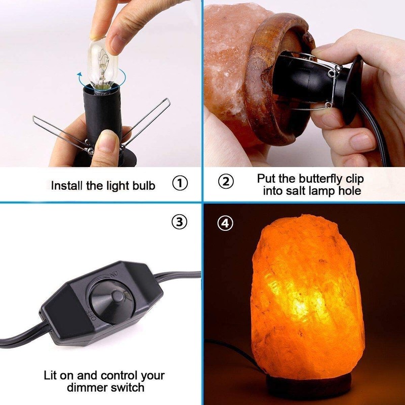 OHLGT 1 Pack Salt Lamp Cord Replacement with Dimmer Switch