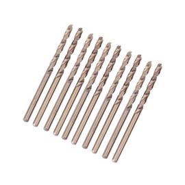 M35 Cobalt Straight Drill for Stainless Steel, Spring Steel, and Mold Steel Hole Making 1.0-5.0mm Drill High-Speed Steel (HSCO) Cobalt Drill Bit Set 10-Piece (2mm)