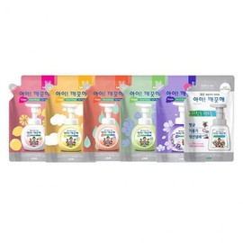 Ai Kkaekkeuthae Hand Soap Refill 200ml (Pure, Lemon, Green Grape, Peach, Purple, Kitchen) 200ml Peach 2ea