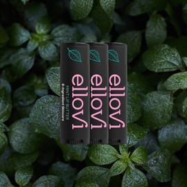 Ellovi Natural Lip Butter Lip Balm - Mint - Pure Enough to Eat - Made With Just 6 Vegan Ingredients - Moisturizing Lip Care for All Day Hydration (3-Pack)