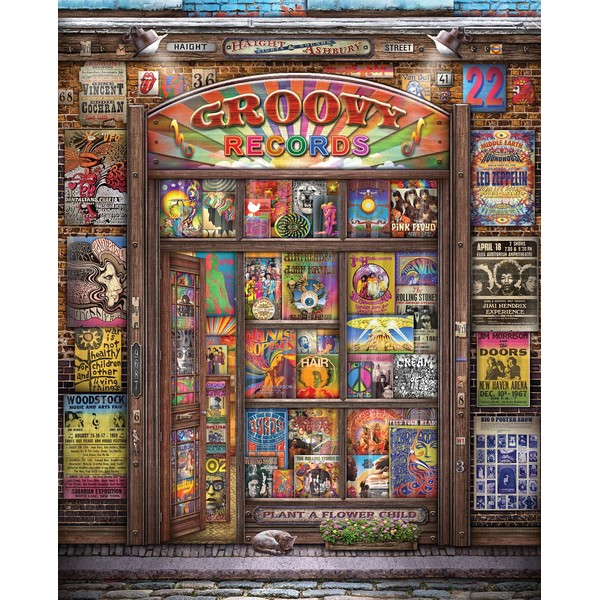 Springbok's 1000 Piece Jigsaw Puzzle Groovy Records