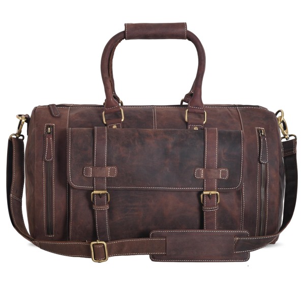 Weekender Bag For Travel (Brown Crazy Horse)