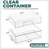 Sorbus Acrylic Storage Containers - 2 Pack, Stackable Storage Bins