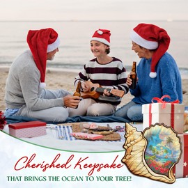 ARVEXO Beach Gifts for Women - Suncatcher Christmas Ornaments 2025 - Beach Ornament for Rustic Home Decor, Ocean Gifts for Mom Grandma Friends, Beach Decor, Seashell Ornaments for Christmas Tree