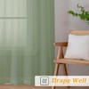 Gwine Sheer Curtains Sage Green 2x59Wx84L
