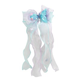 Dzpuhuojz Bow School Cone, Sugar Cone Girl, School Cone Bow for Girls Boys Decoration First Day of School Decoration, Ready Tied Approx. 60 x 20 cm (Mermaid)