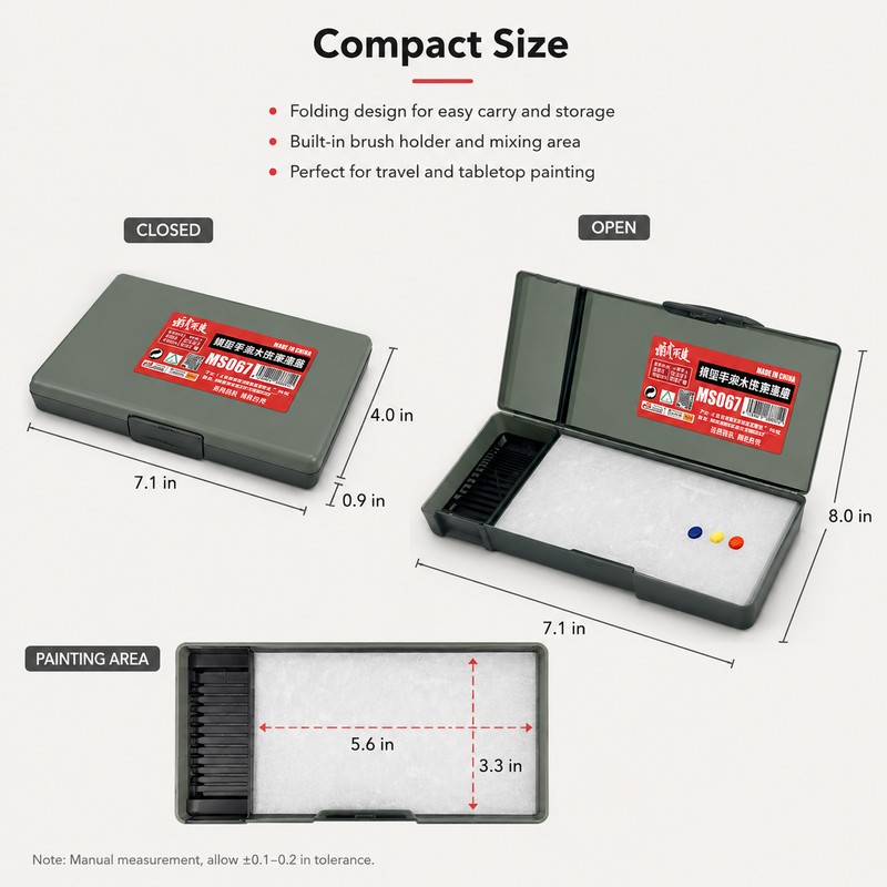 Portable Wet Palette Set for Acrylic Miniature Painting, Stay-Wet Paint