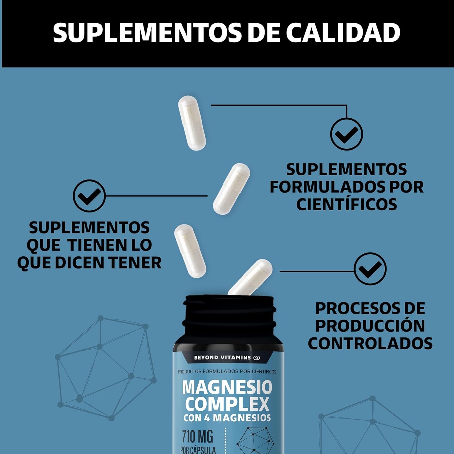 Beyond Vitamins | Magnesio Complex | CON 4 MAGNESIOS: Citrato ...
