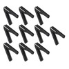 10Pcs Folding Comb Black Fine Teeth Durable Plastic Pocket Size