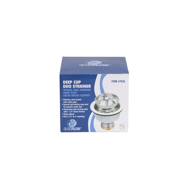 Highcraft 9754 Kitchen Sink (3-1/2 Inch) Stainless Steel Drain Assembly