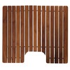 Bare Decor Peter, 20x18 Toilet Mat, Solid Teak Wood