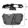 Kydex Handcuff Holster with 9/.40 Double - Stack Holder Combo