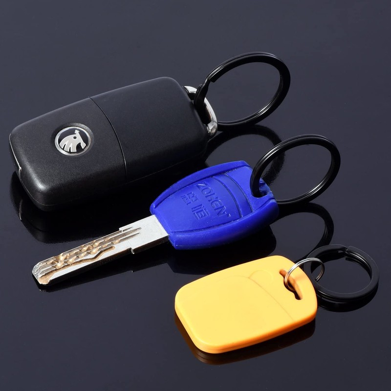 30 Pieces Flat Key Rings Metal Keychain Rings Split Keyrings