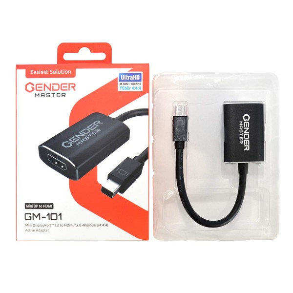 Gendermaster Active Converter 4K 60Hz YCbCr 4:4:4, Mini DisplayPort 1.2