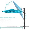 Best Choice Products 10ft Solar LED Cantilever Patio Umbrella, 360-Degree