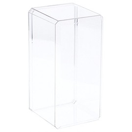 Pioneer Plastics 094C Clear Plastic Beveled Edge Display Case, 4.375" W x 4.125" D x 9" H (for 8 inch Dolls) (Mailer Box), Pack of 4