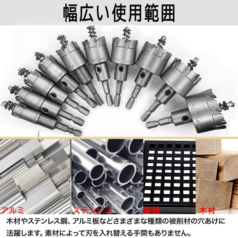 Carbide Stainless Steel Hole Saw, Drilling, Durable, Electric Drill, Impact