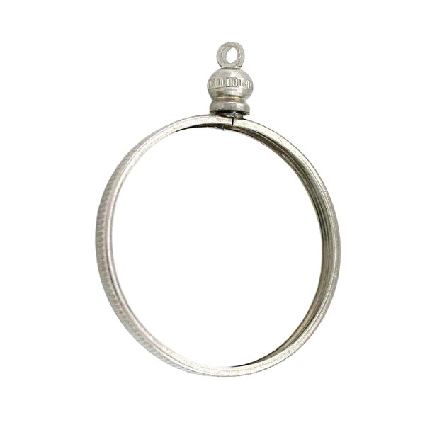 ONE 50 Cent Half Dollar Silver Color Coin Holder Pendant