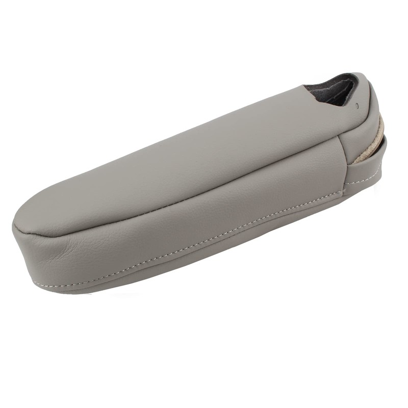 AUTOKAY 2Pcs Gray Leather Seat Armrest Cover Fit for Lexus