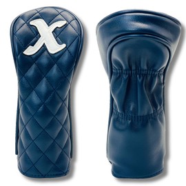 Golf Headcover, Stylish, Cool, Premium Quilted Headcover, Available in 5 Different Colors, High Quality Quilting Material and Sophisticated Design, Adult Style (Navy Blue, UT)